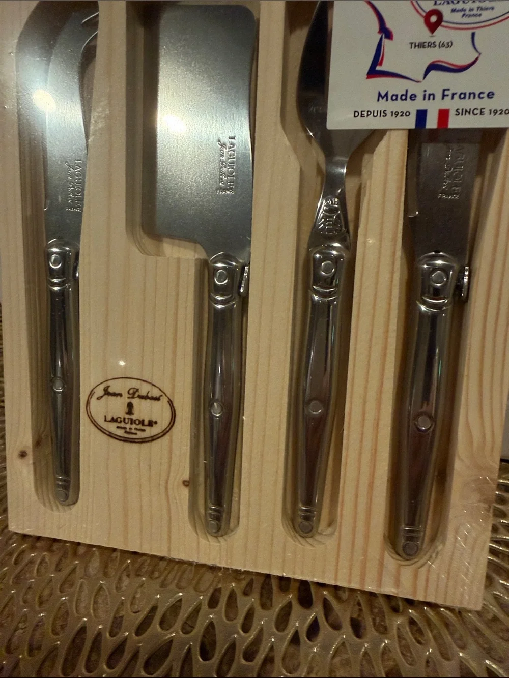 Jean Dubost Laguiole Cheese Forks, Set of 4
